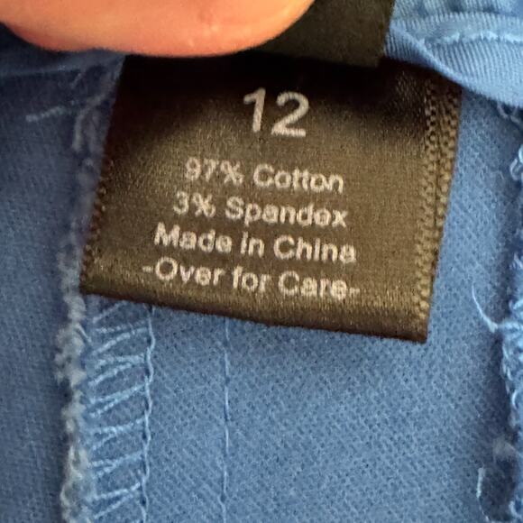 The Limited Shorts Size 12 Blue Cuffed Cotton Blend Stretch Casual Bermuda - Picture 10 of 13